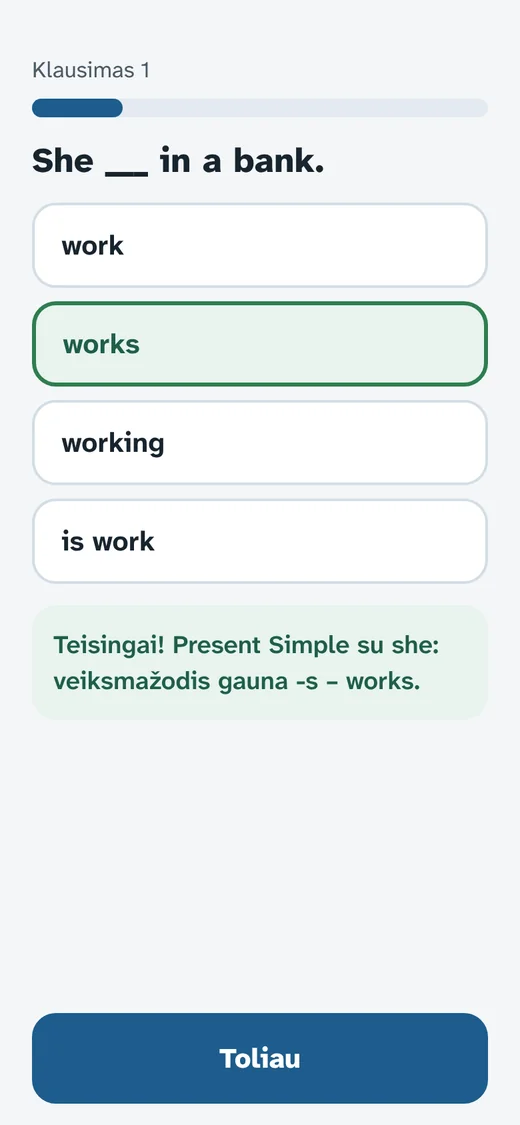 Lygio testas: klausimas ir paaiškinimas lietuviškai